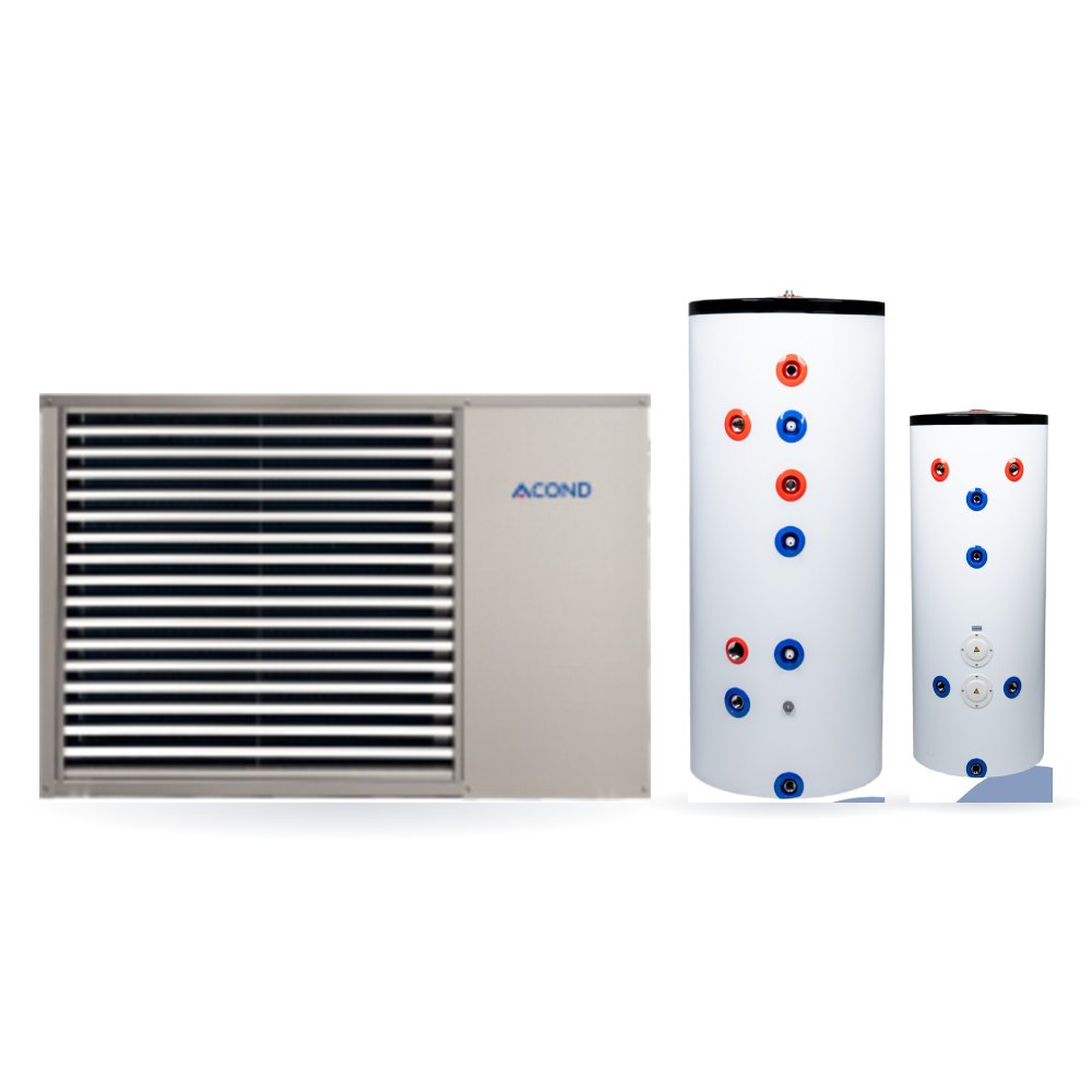 Acond pakke med varmepumpe og beholder